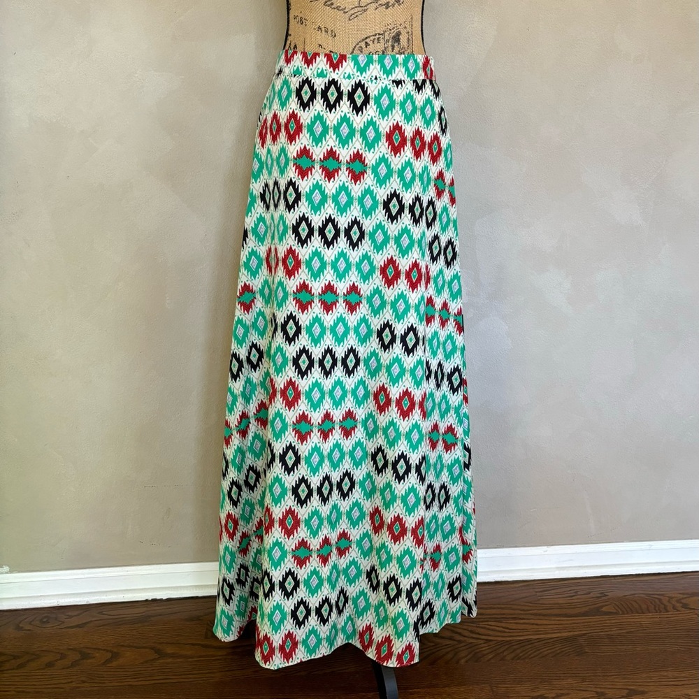 Ducks In A Row Aztec Southwest maxi skirt